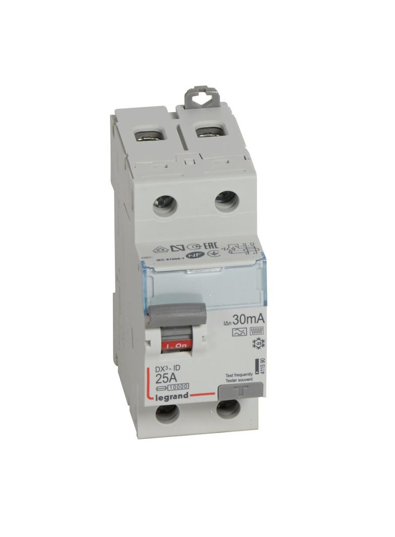 Wyłącznik Różnicowoprądowy P 302 2P 25A 30Ma Typ F (Hpi) DX3 411590 LEGRAND