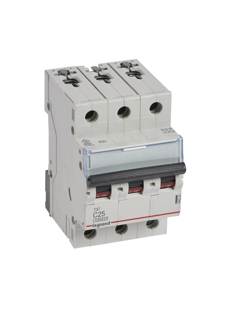 WYŁĄCZNIK NADPRĄDOWY S 313 3P C 25A 10000A SERII TX3, Legrand