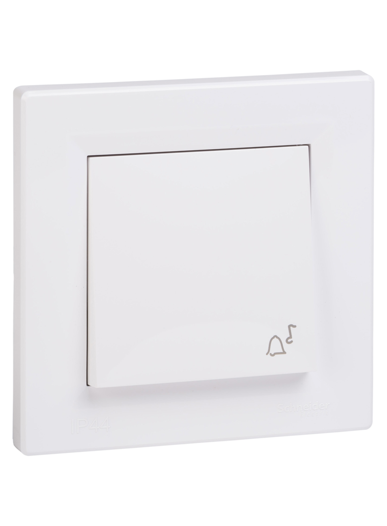 Asfora, przycisk dzwonek, IP44, biały