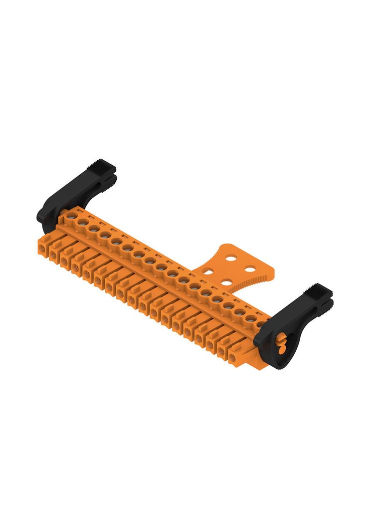 BCZ 3.81/18/180LRZE SN OR BX Wtyk PCB (złącze wiązki), 3.81 mm, Liczba biegunów: 18, Przyłącze z jarzmem /50szt./ 1236930000 WEIDMÜLLER