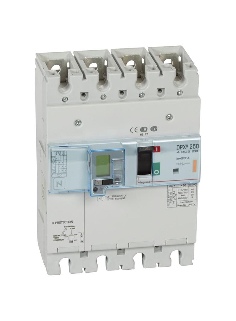 Wyłącznik DPX3 250 El Z Zab. R-Pr. 4P 250A 25Ka 420329 LEGRAND