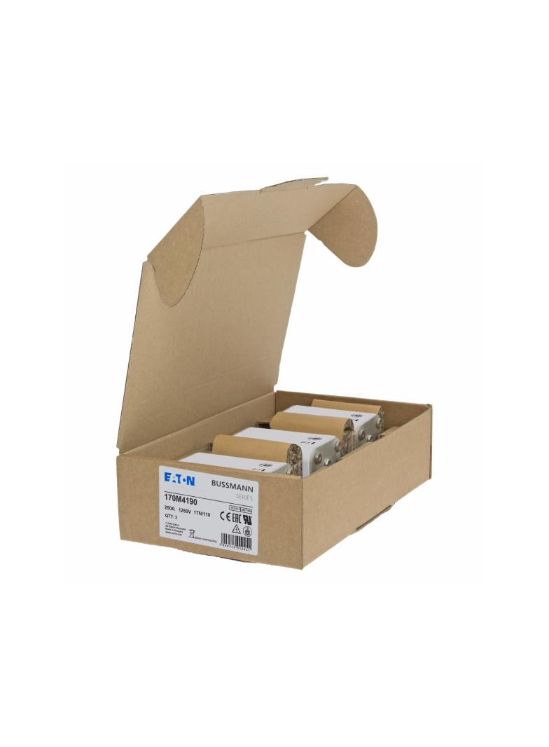 FUSE 250A 1250V 1TN/110 AR CU Wkładka szybka 250A AC 1250V rozmiar 1 53x66x138 mm aR DIN I 170M4190