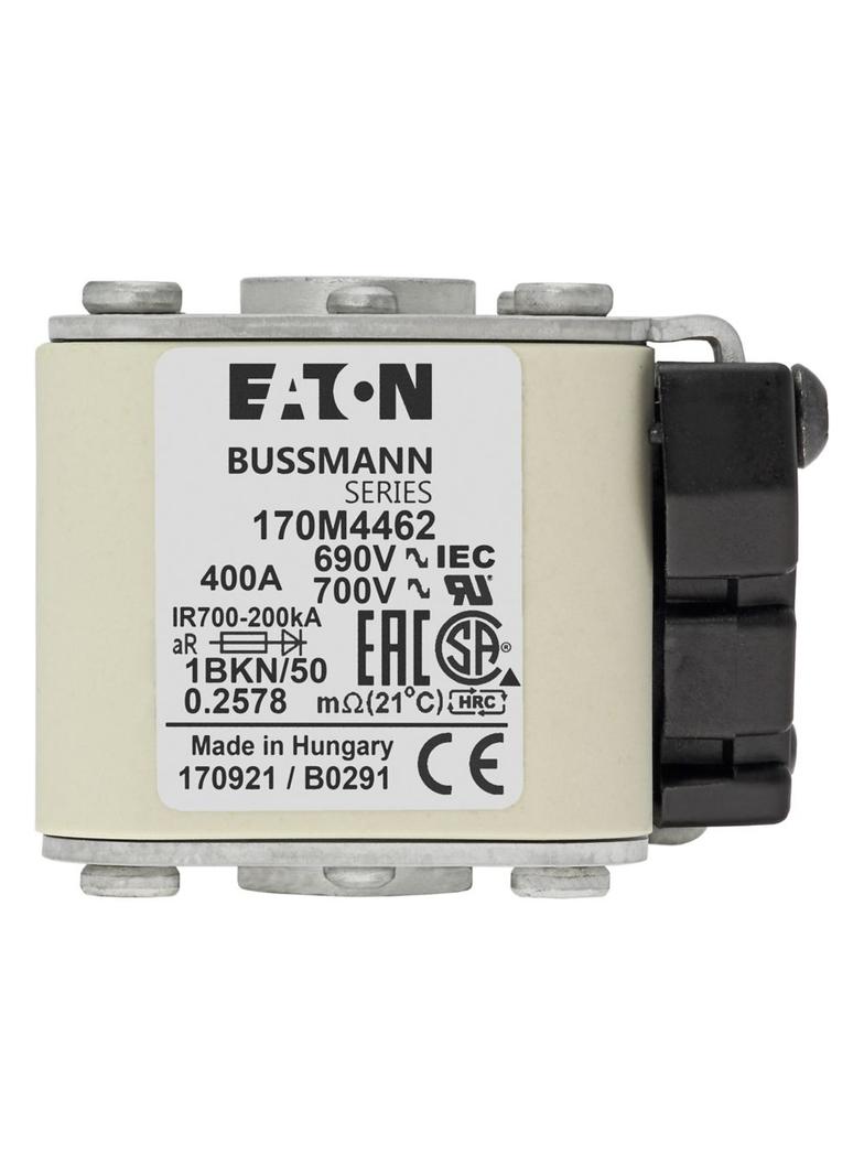 FUSE 400A 690V 1BKN/50 AR UC Wkładka szybka 400A AC 690V rozmiar 1 53x69x51 mm aR IEC UL, 170M4462 E