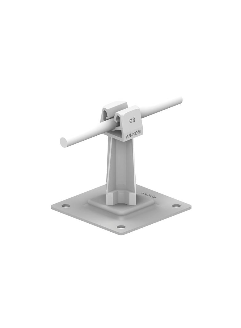 AN-11P/OG/S-N Uchwyt na płytce stal.H=7cm Z-zatrz. /OG/ szary