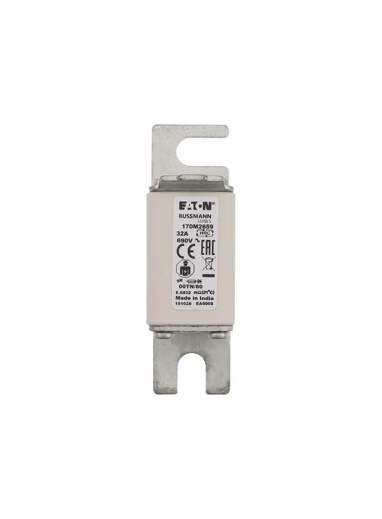 32A 690V gR 00TN/80 TYPE T IND. FUSE Wkładka szybka 32A AC 690V DIN 00 30x67x100 mm gR D 170M2659 EA