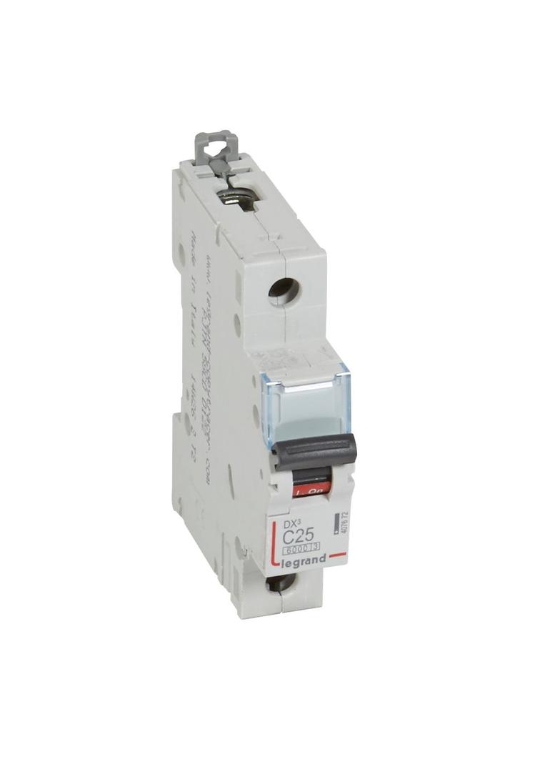 WYŁĄCZNIK NADPRĄDOWY S 301 1P C 25A 6000A SERII DX3, Legrand