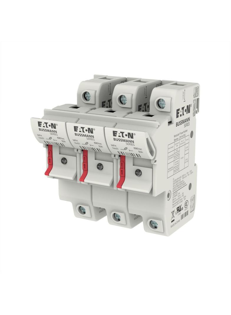 3 Pole 14x51 MFH Neon Indicator Podstawa wkładki cylindrycznej 14x51 3P 50A 690VAC wskaźnik CH143DIU