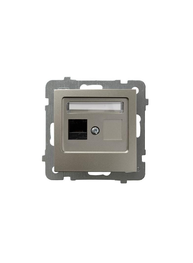 AS Gniazdo komputerowe pojedyncze, kat. 5e MMC - kolor satyna light