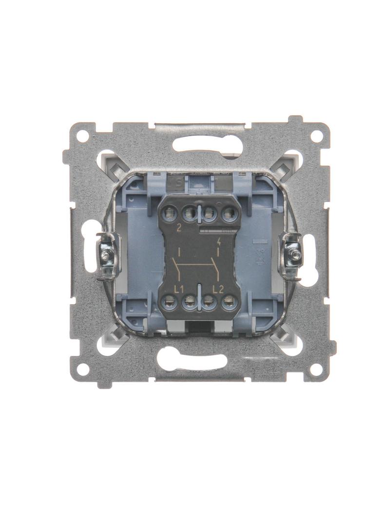 Simon 54 Łącznik dwubiegunowy 16A z. śrub. biały