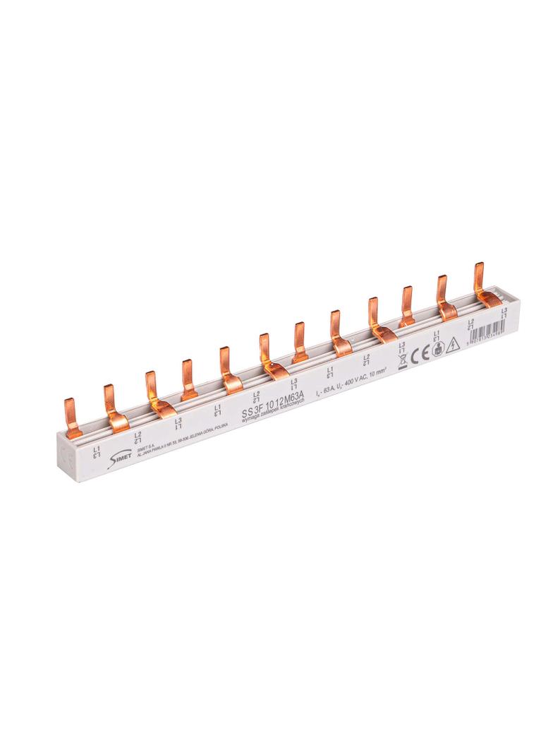 Szyna prądowa łączeniowa - sztyftowa  SS3F 10 12M63A  SIMET