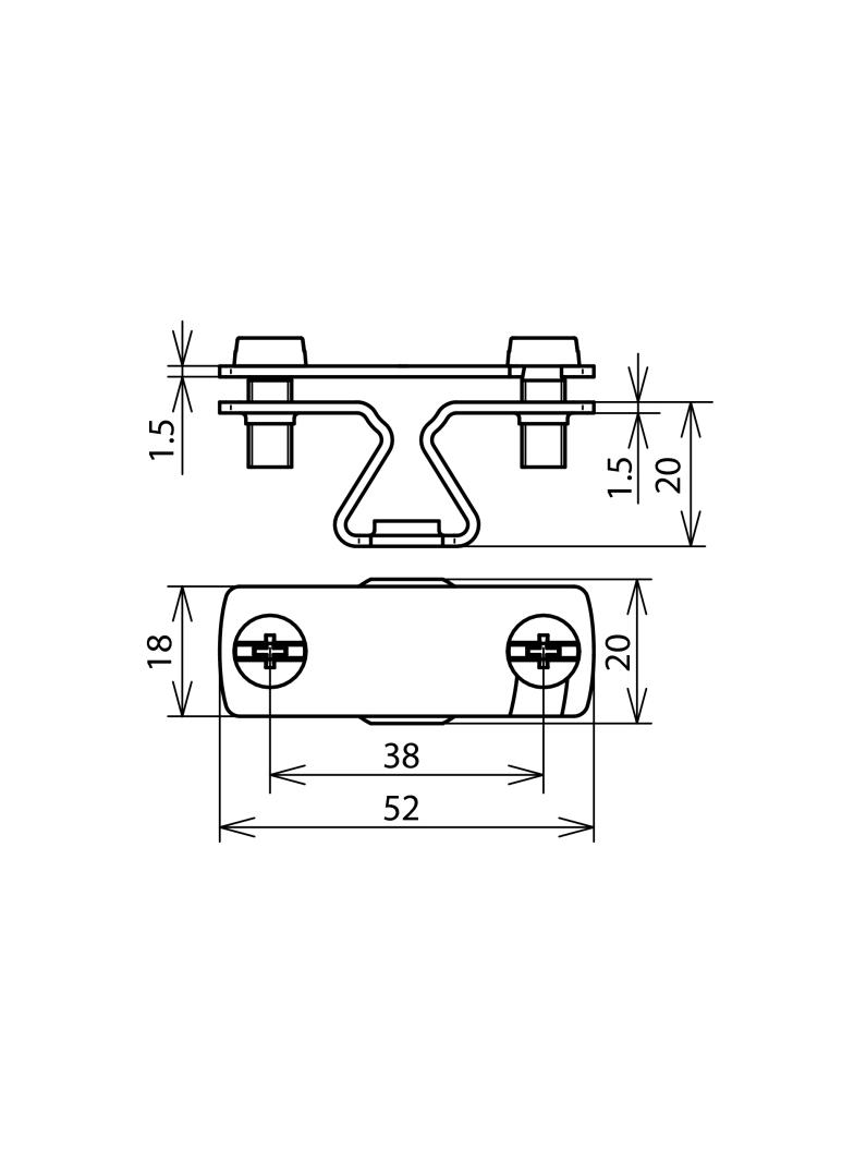Wspornik DEHNhold do płaskownika 30x3,5 mm, z gwintem wewn. M8, NIRO