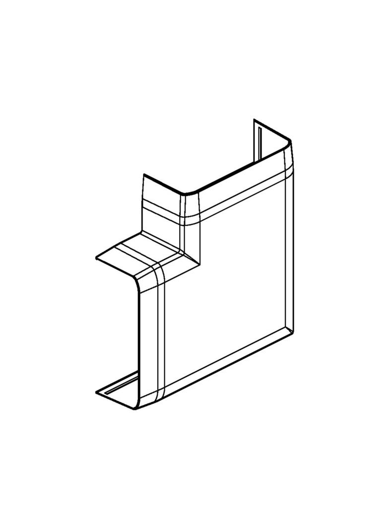 tehalit.ateha Kąt płaski do kanału 12x30, biały