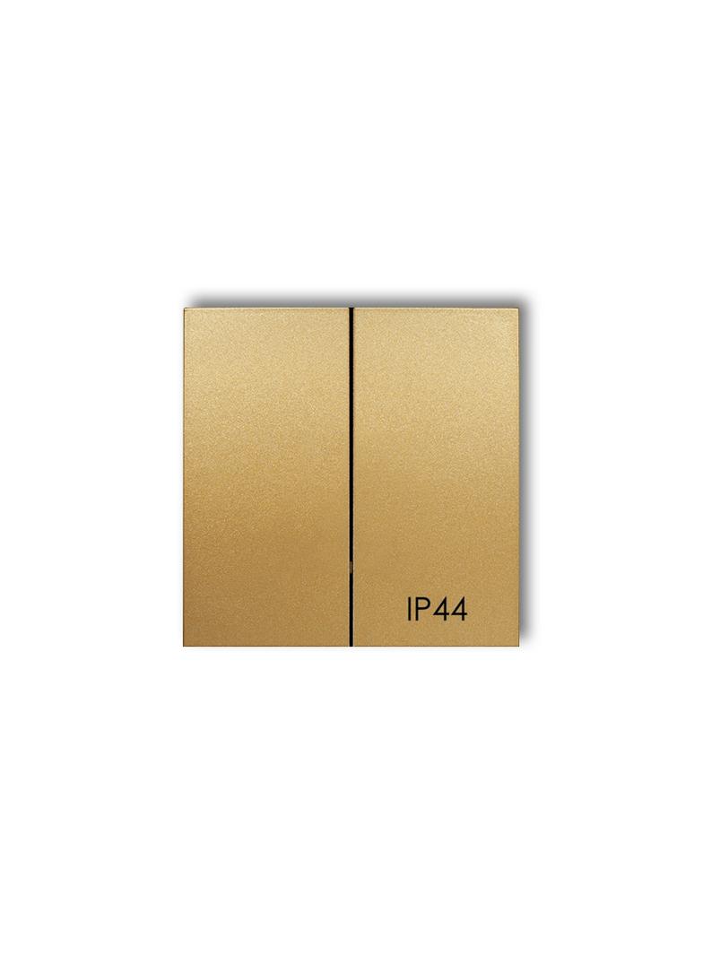 Klawisze podwójne do łączników IP44 ICON, MINI (komplet dwóch klawiszy), złoty 29MKLH-2 KARLIK