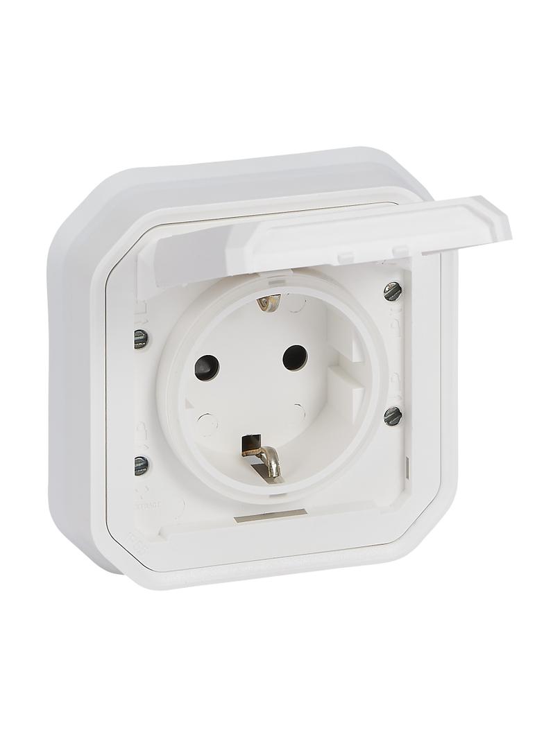 NOWE PLEXO - GN. SCHUKO 2P+Z ZACISKI ŚRUB KOMPLET PODTYNKOWY 16A-250V BIAŁE 069869L LEGRAND