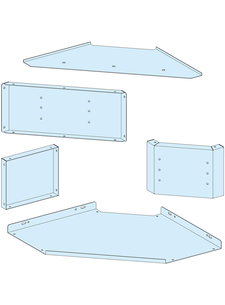 Rozdzielnice PrismaSet, zestaw do łączenia prostokątnego