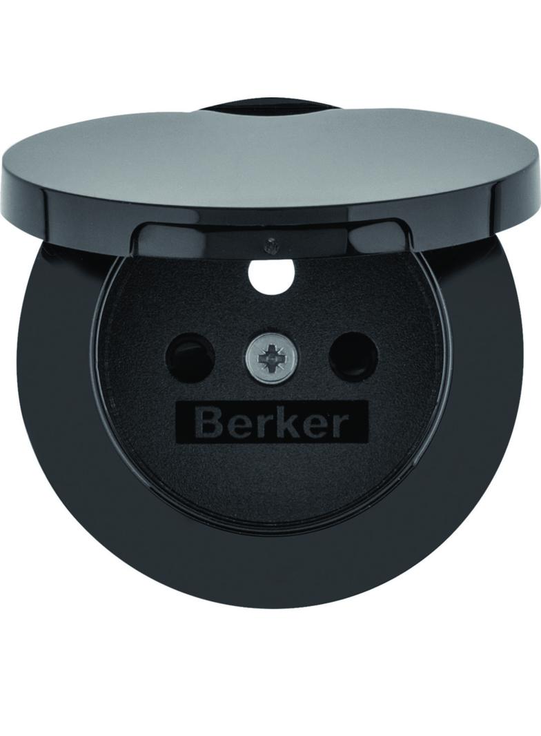 BERKER R.1/R.3 Płytka czołowa do gniazda z uziemieniem i pokrywą cz 3965832045 HAGER