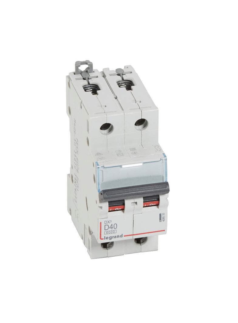 WYŁĄCZNIK NADPRĄDOWY S 302 2P D 40A 6000A SERII DX3, Legrand