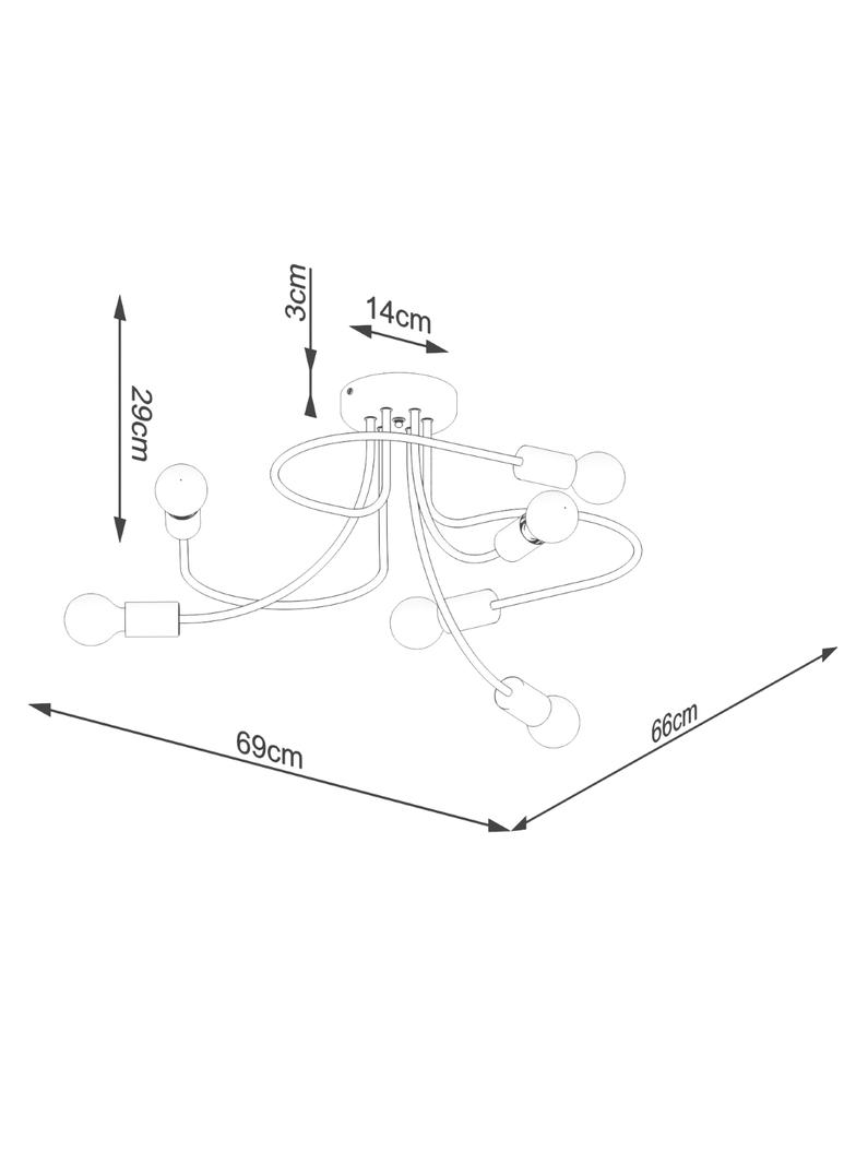 Żyrandol LEVAR 6 czarny