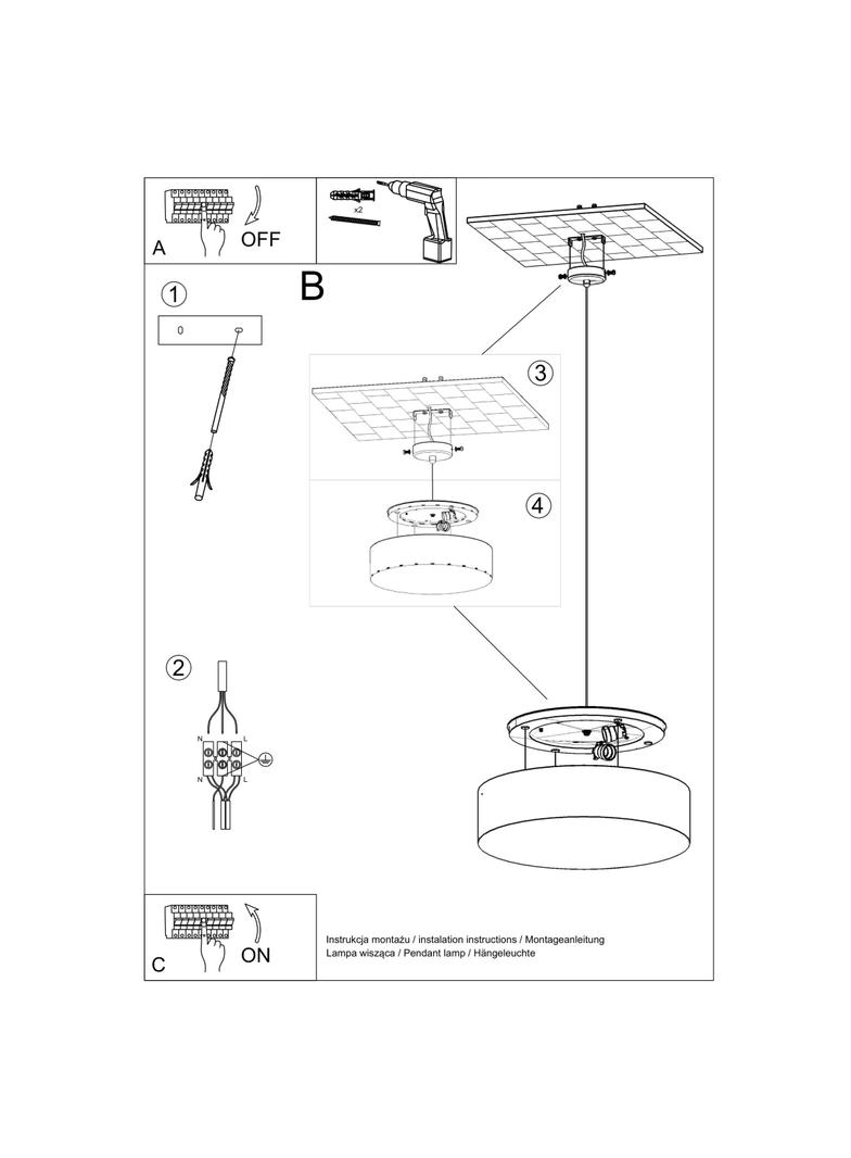 Sollux Lampa wisząca ARENA 45 biała SL.0120