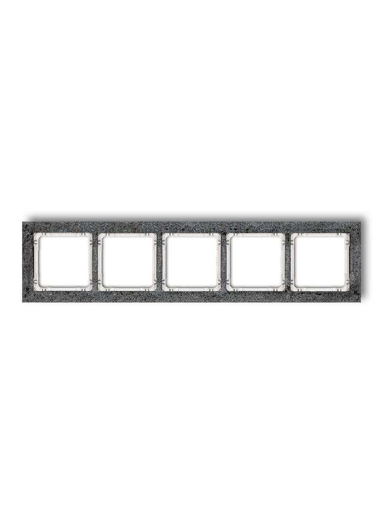 "DECO Ramka pięciokrotna - beton (ramka: antracytowa
