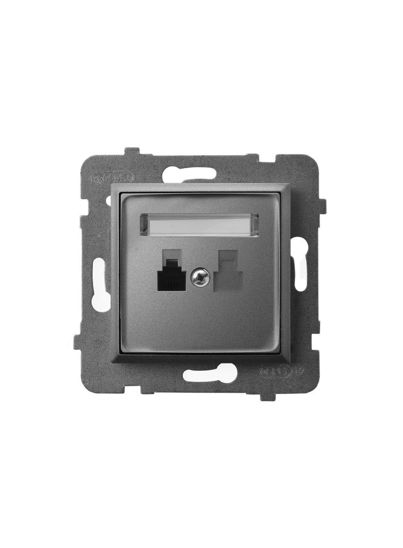 ARIA Gniazdo telefoniczne pojedyncze - kolor szary mat