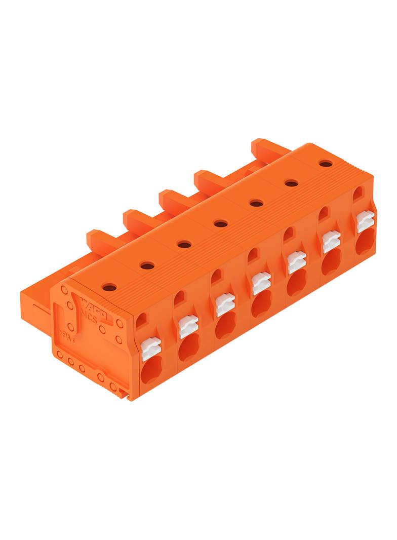 1-przewodowe gniazdo przycisk Push-in CAGE CLAMP pomarańczowa /50szt./ 2231-707/026-000 WAGO