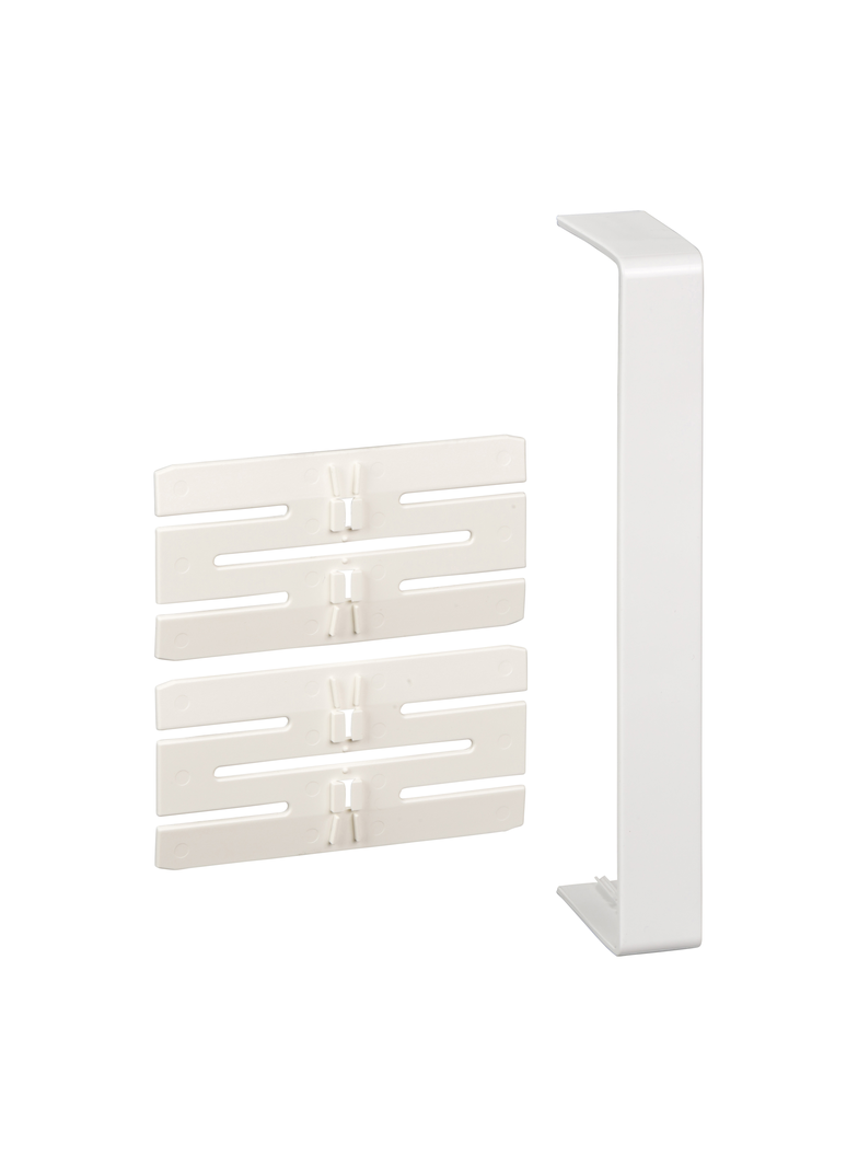 Optiline 45 - łącznik z osłoną połączenia - 185 x 55 mm - PC/ABS - biel polarna