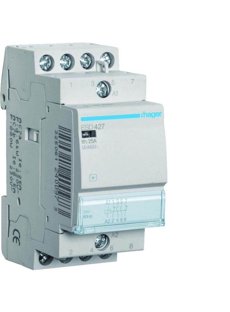 Stycznik modułowy 24V AC 2Z+2R 25A AC-7A B ESD427 HAGER