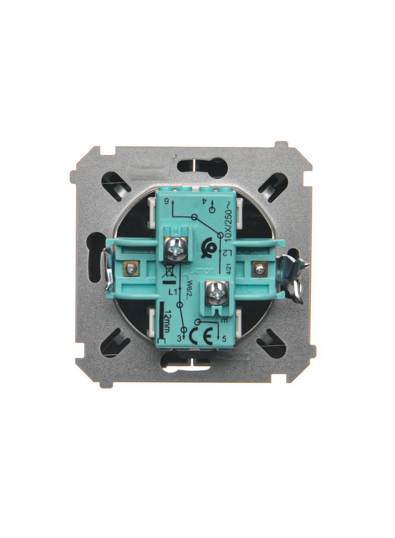 Simon Basic Łącznik schodowy podwójny 10A 250V zaciski śrubowe grafit matowy BMW6/2.01/28 KONTAKT