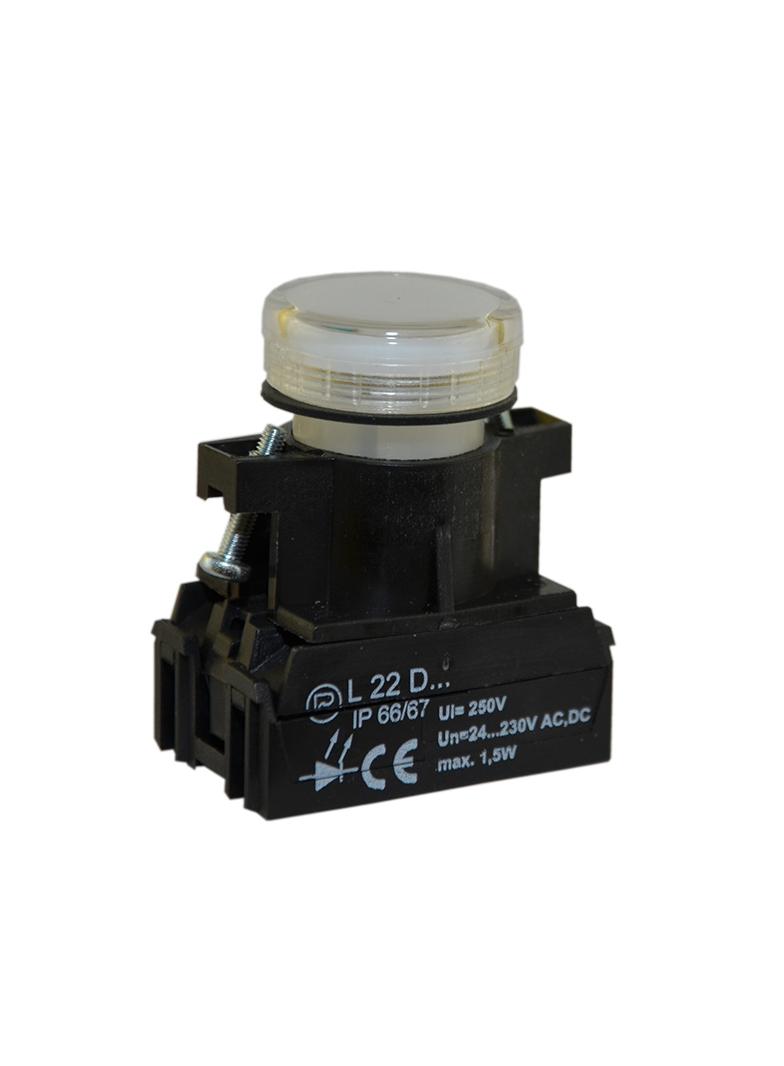 Lampka L22D 24V-230V biała