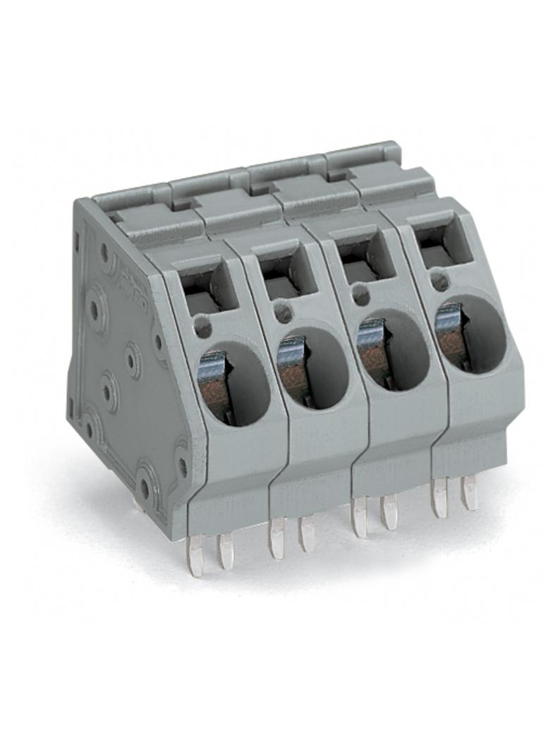 listwa zaciskowa do pł. drukowanych 2-bieg. szara raster 10 mm