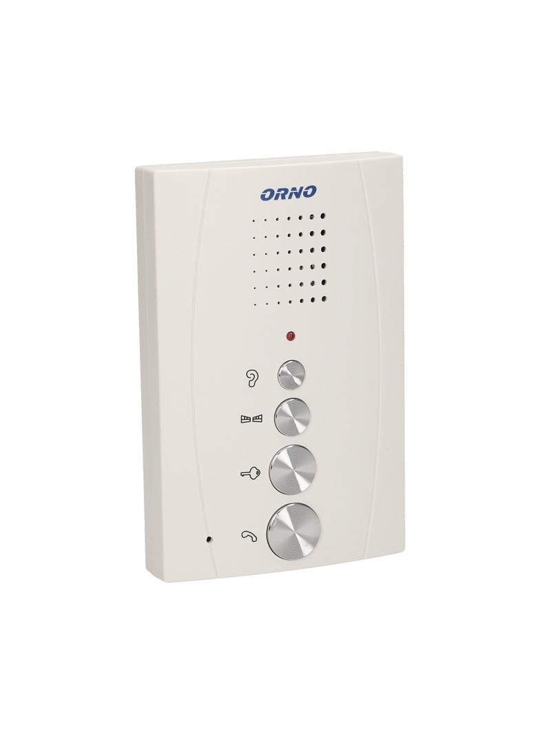 Zestaw domofonowy jednorodzinny z interkomem, bezsłuchawkowy, biały, ELUVIO INTERCOM OR-DOM-RE-920/W ORNO