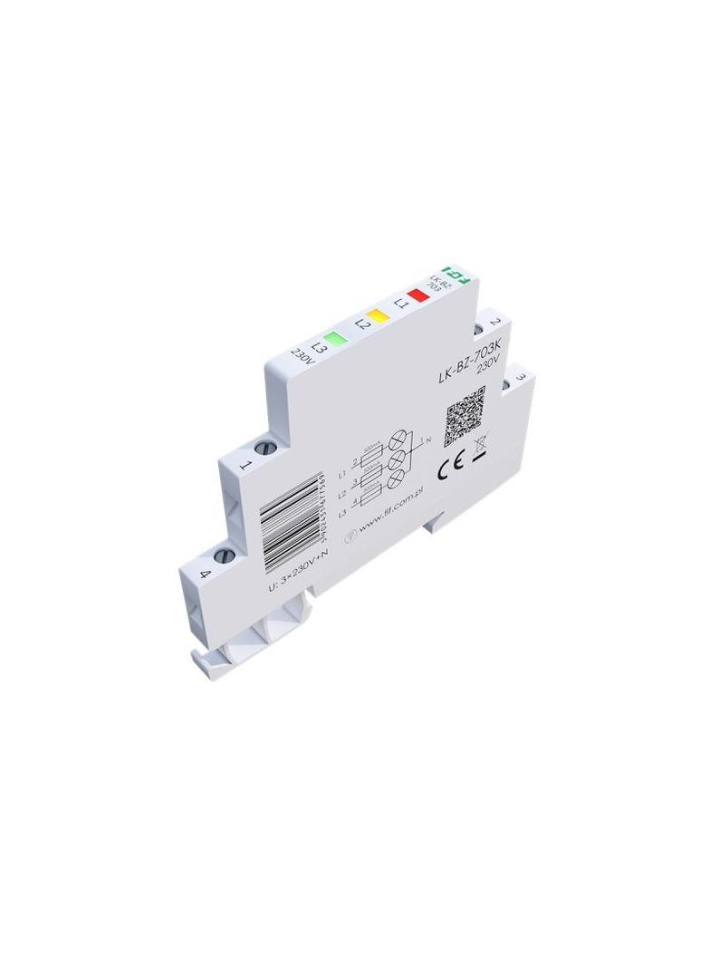 Lampka kontrolna zasilania z zabezpieczeniem 1/3S 3xLED - 3 kolory LK-BZ-703K F&F