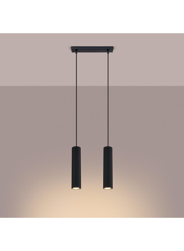 Sollux Lampa wisząca KARBON 2 czarny SL.1574