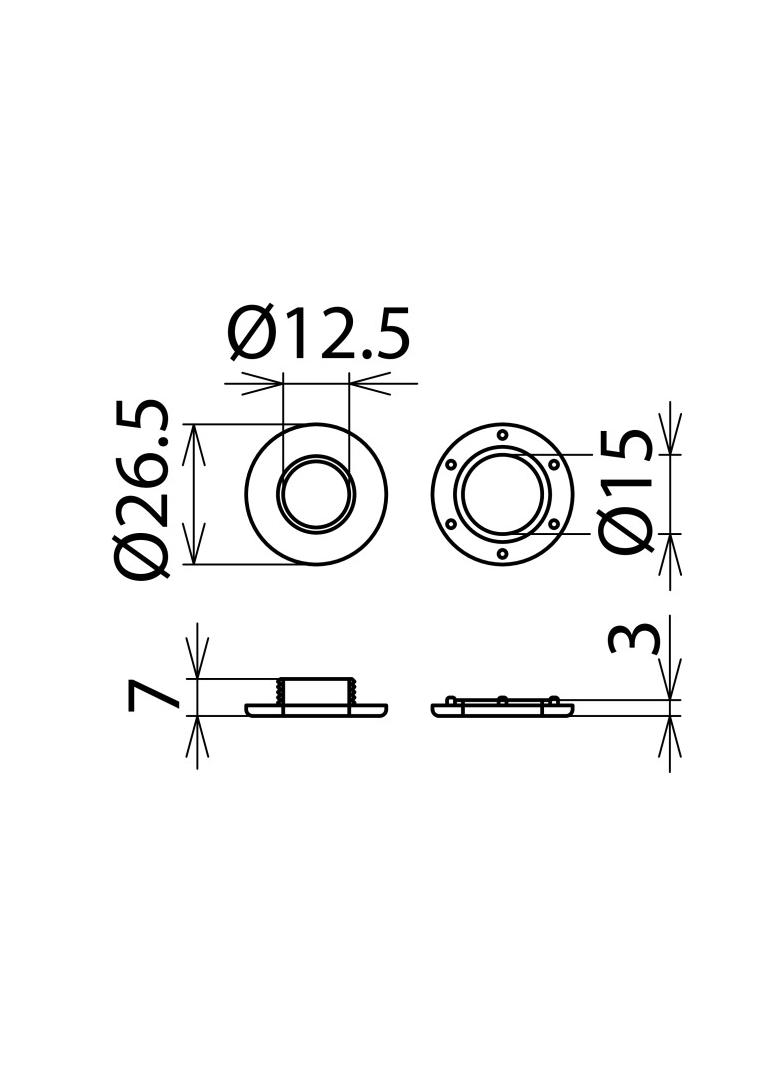 Uszko z tworzywa z otworem 12 mm
