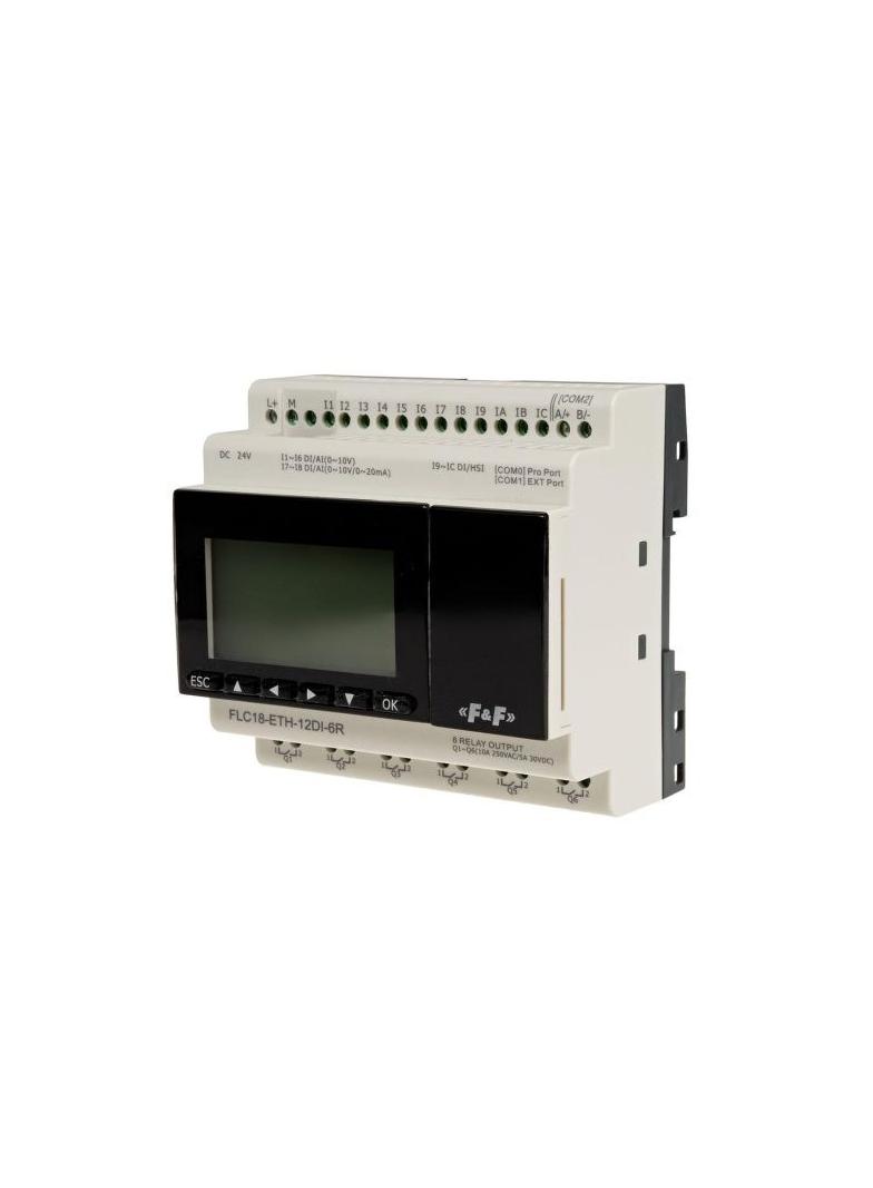 Sterownik programowalny FLC18-ETH-12DI-6R  12 wejść i 6 wyjść przekaźnikowych;