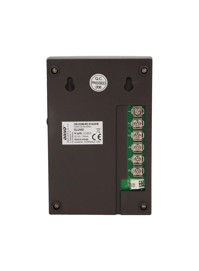 Zestaw domofonowy jednorodzinny z interkomem bezsłuchawkowy czarny ELUVIO INTERCOM OR-DOM-RE-920/B O