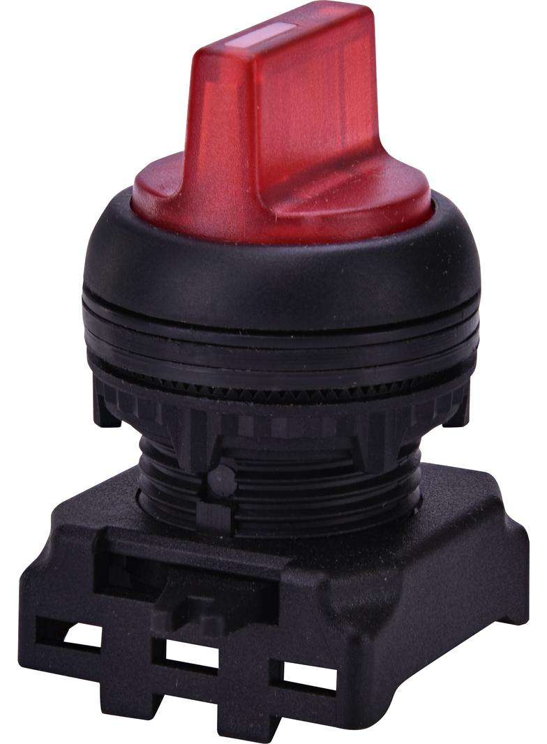 EGS2I-N-R - Napęd pokrętny piórkiem 2 położeniowy, bez powrotu, podświetlany -Czerwony