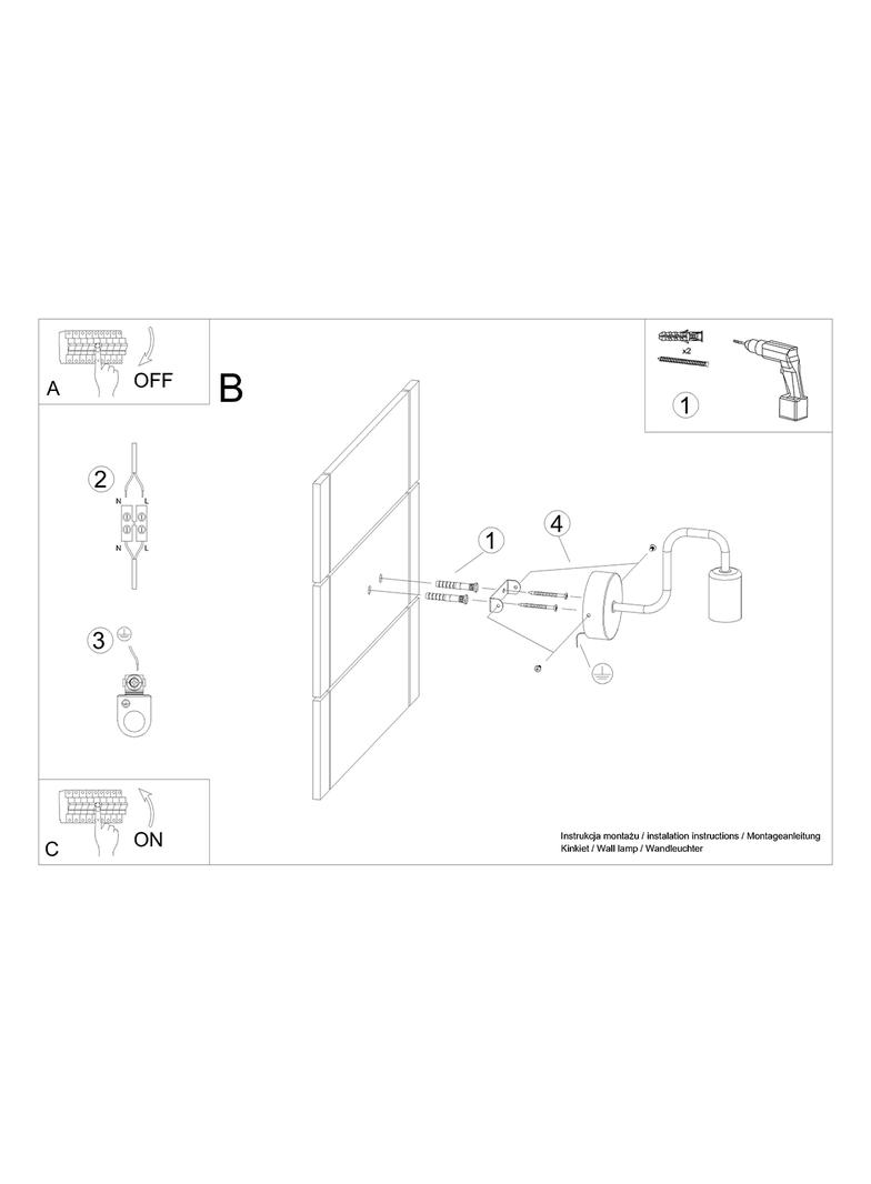 Kinkiet VECTOR czarny