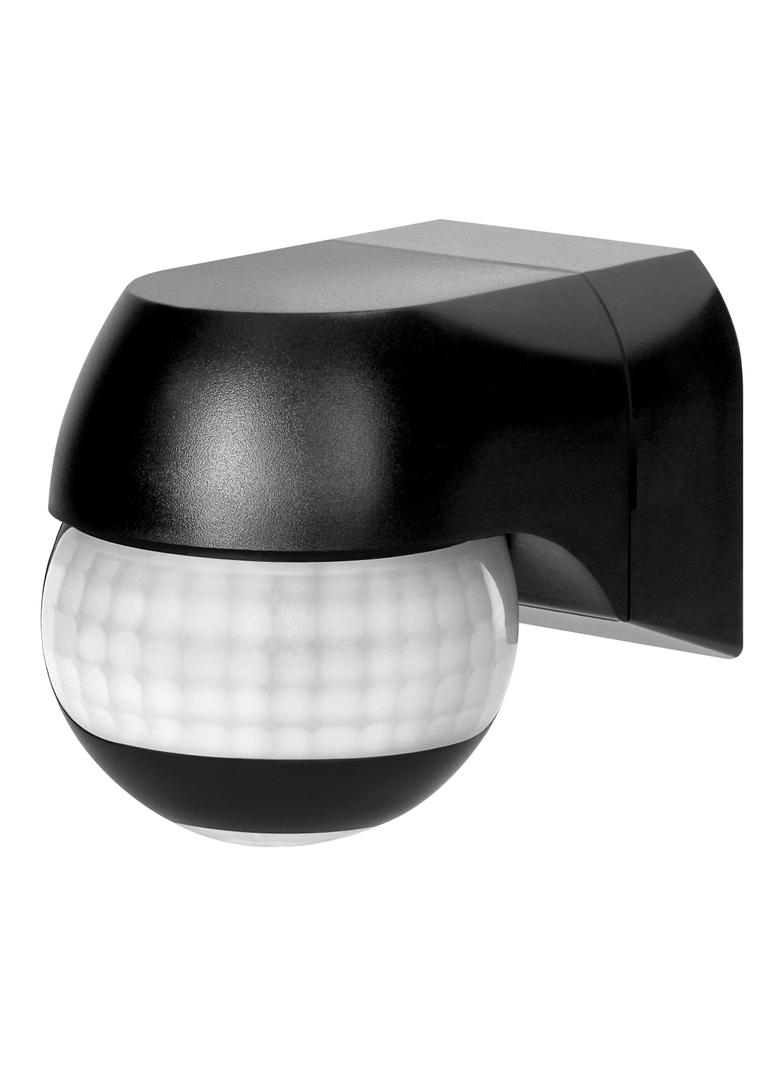 Czujnik ruchu 180° IP44, 800W, max 15m, mini, czarny