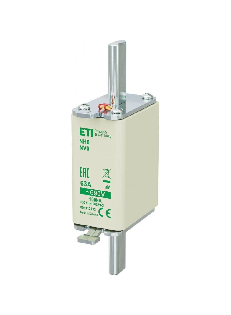 Wkładka topikowa NH silnikowa NH0 aM 63A 690V 004112132 ETI