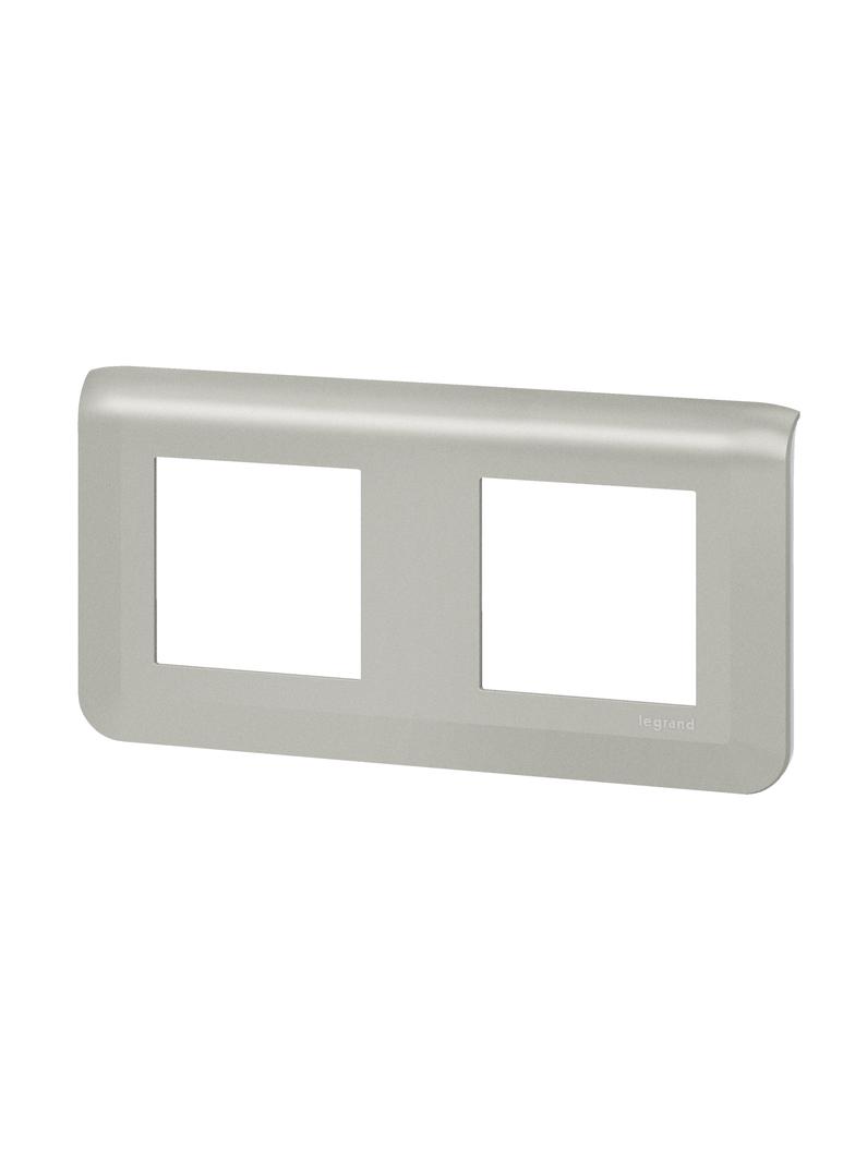 Mosaic - Ramka 2x2 Modułowa Pozioma - Aluminium 079304L LEGRAND