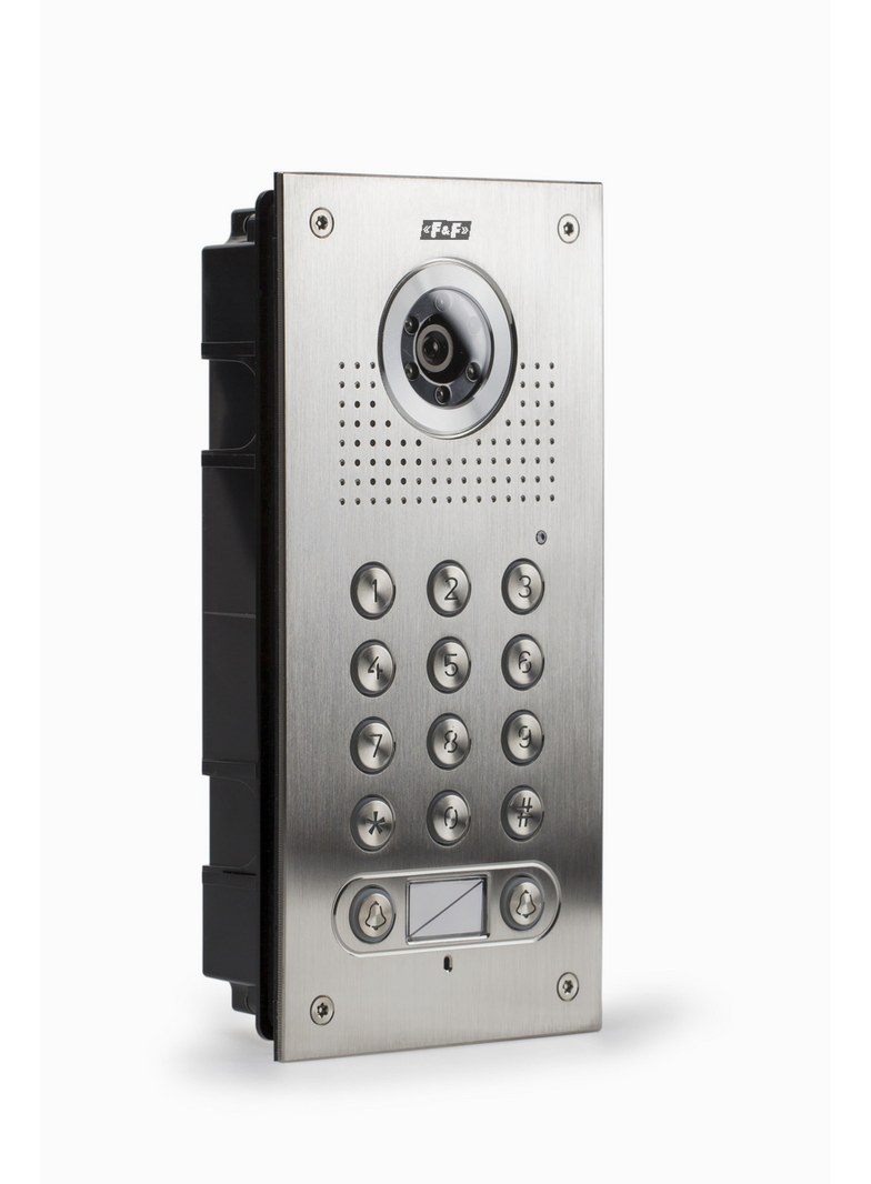 stacja bramowa wtynkowa z szyfratorem, 2 abonentowa