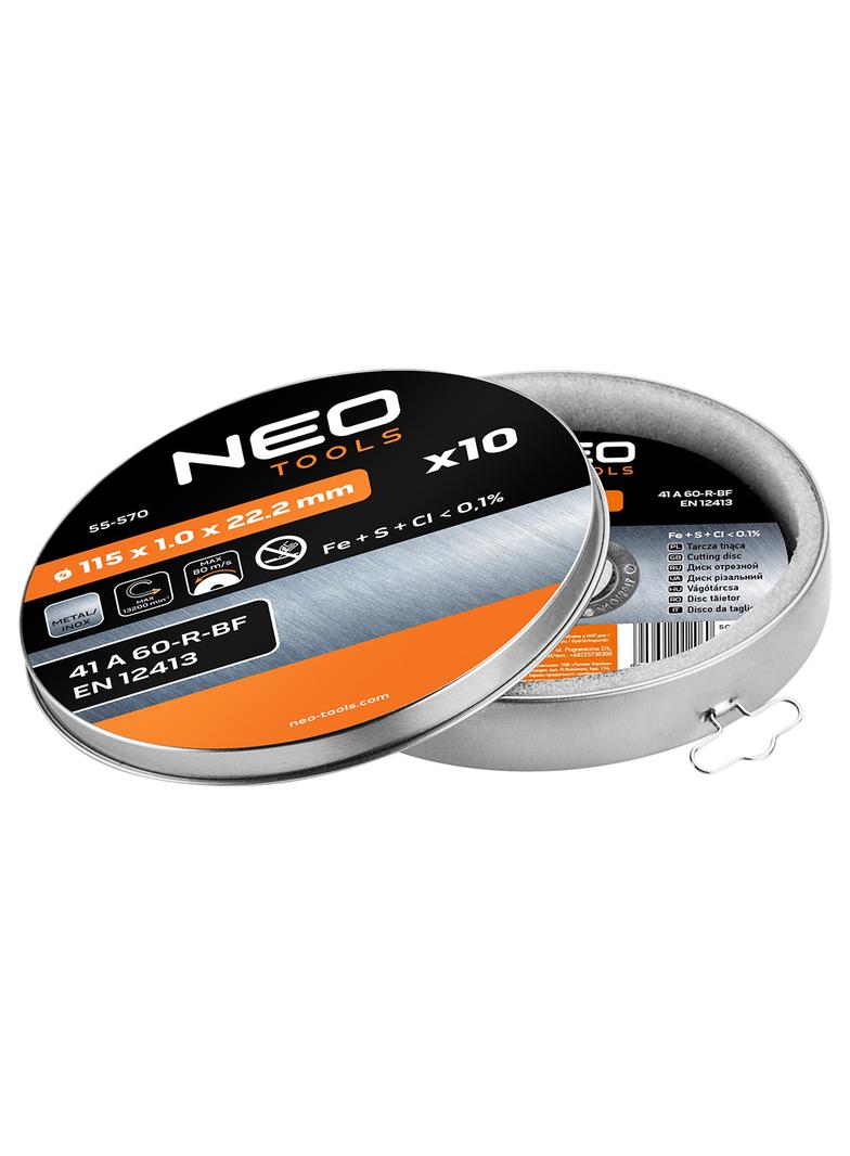 Tarcza tnąca do metalu 115 x 1.0 x 22.2 mm, 41 A60-T-BF, INOX, 10 szt.