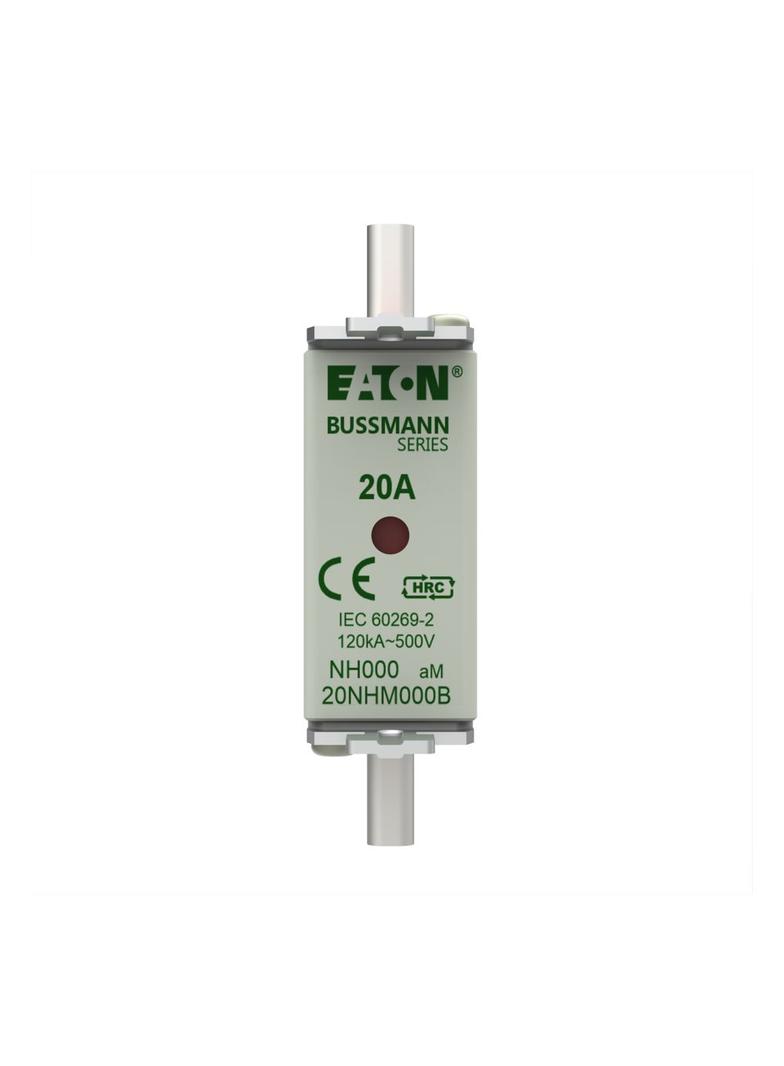 NH FUSE 20AMP 500V aM SIZE 000 Wkładka NH000 20A 500V AM podwójny wskaźnik 20NHM000B EATON