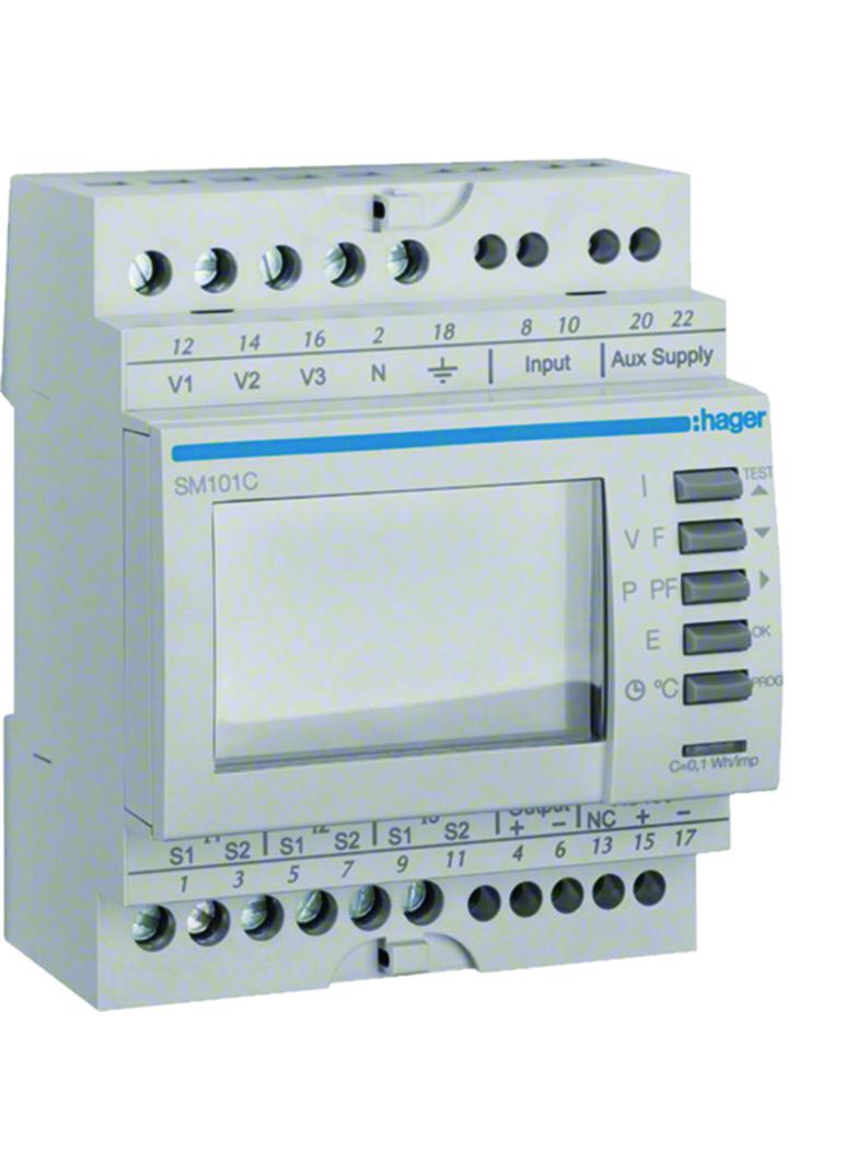 agardio.measure Miernik wielofunkcyjny modułowy TrueRMS RS485/Modbus SM101C HAGER