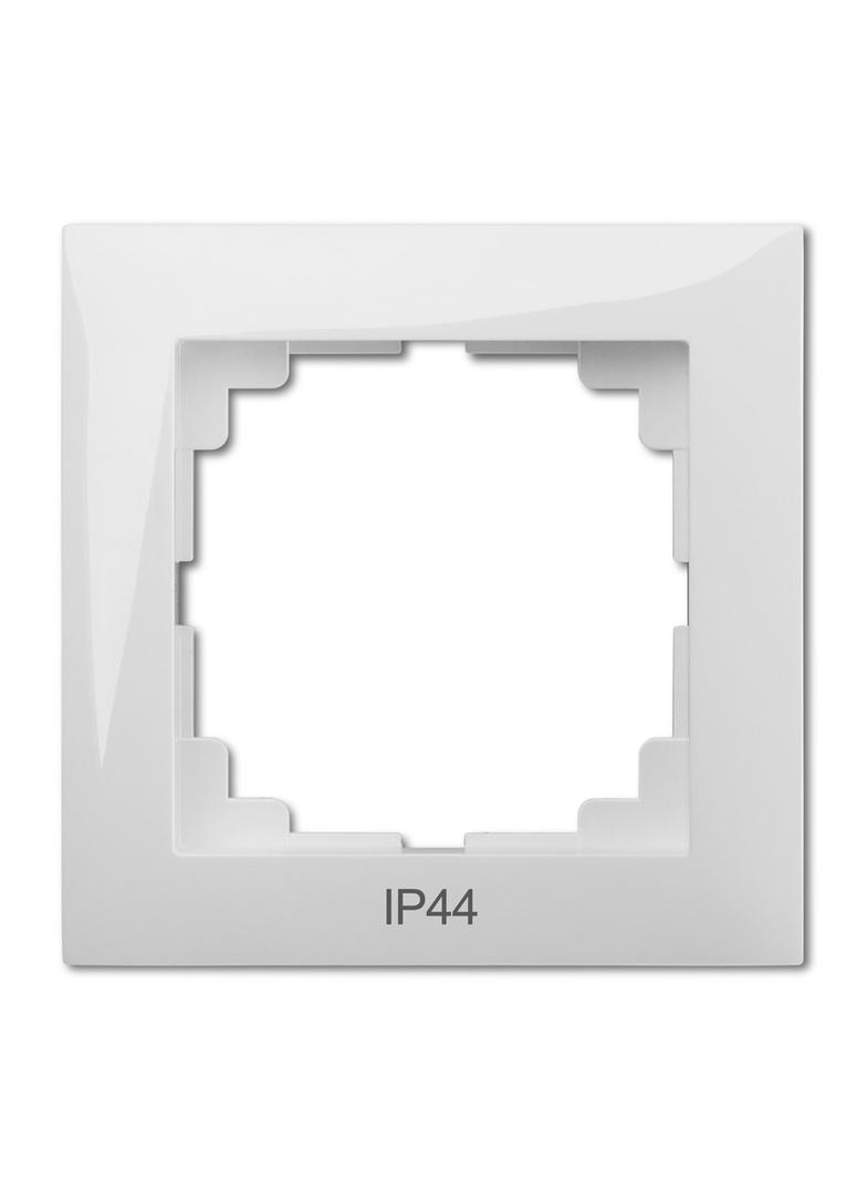 Ramka SENTIA 1x IP44 biała