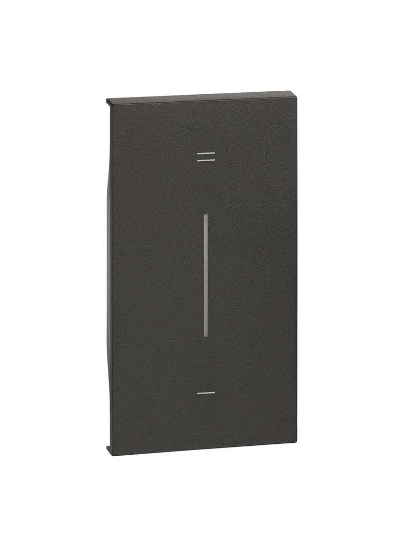 LIVING NOW 'MY HOME' - KLAWISZ Z SYMBOLEM  (+/-)  - 2 MODUŁY - CZERŃ, Bticino