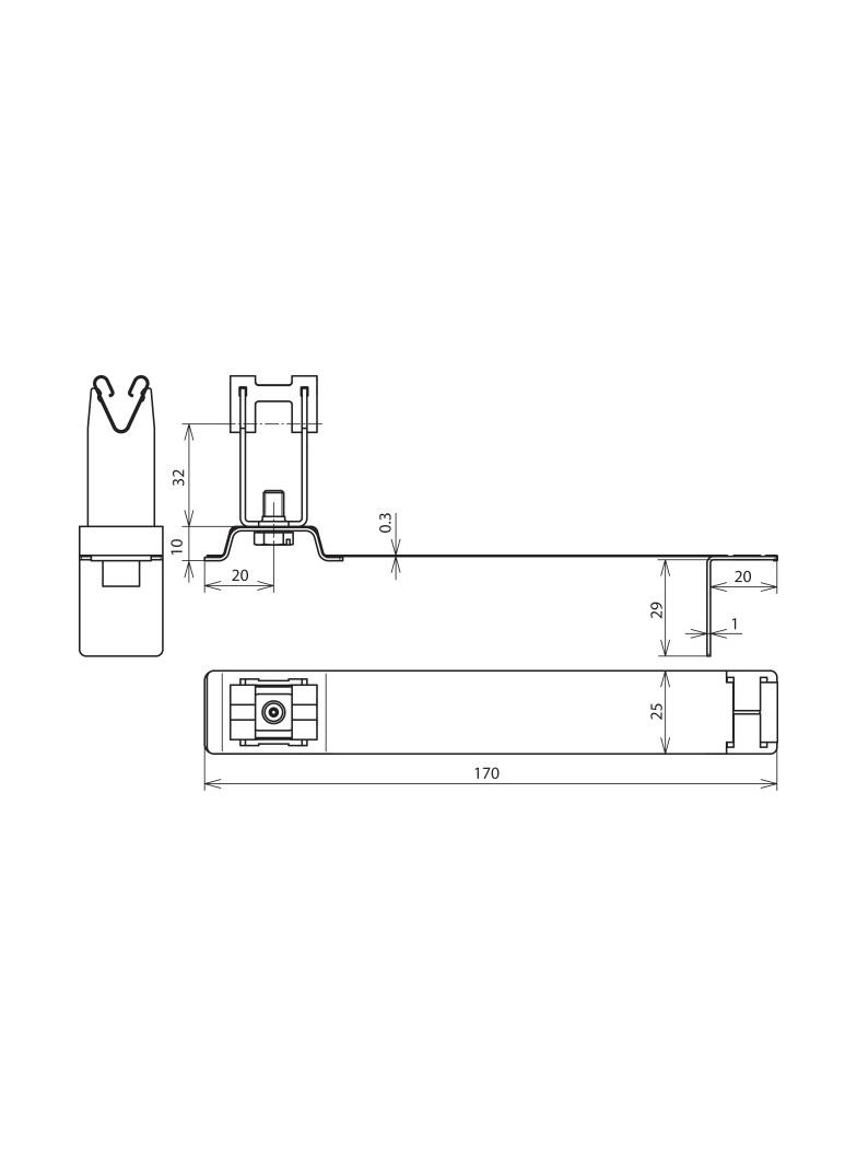 Wspornik dachowy FLEXIgrip, wys. 3 mm, stal nierdzewna NIRO miedziowany, NIRO/gal Cu