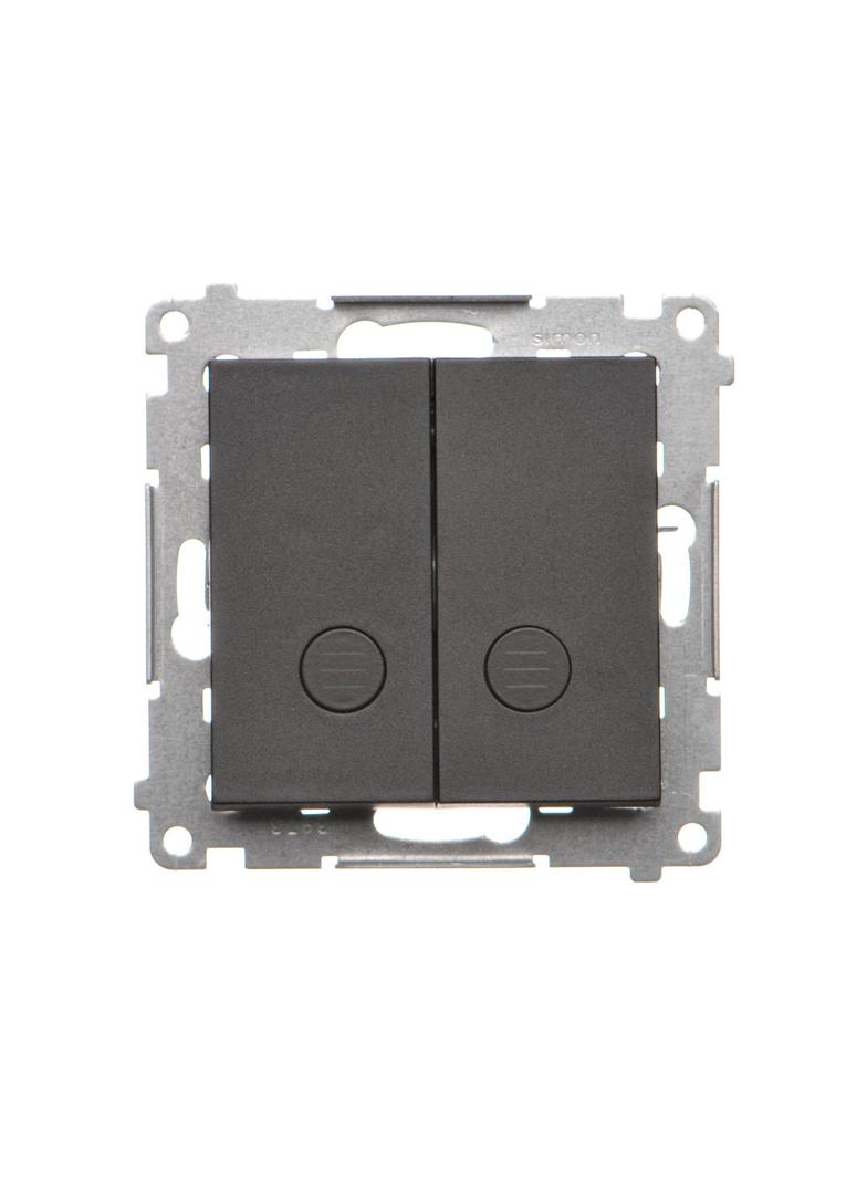 Simon 55 Przycisk zwierny podwójny zwierny bez piktogramu – osobne podświetlenie dla każdego klawisz